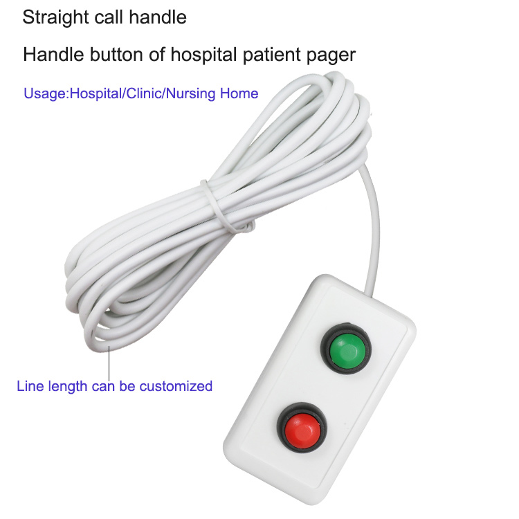 Medical Pager Handle Hospital Bedside Ring Call Extension Switch Button Wired Nurse Pager Handle